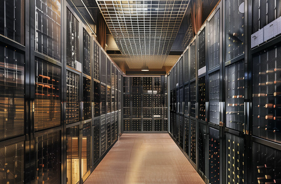 Bottle Bank: Conceptual Wine Vault Rendering